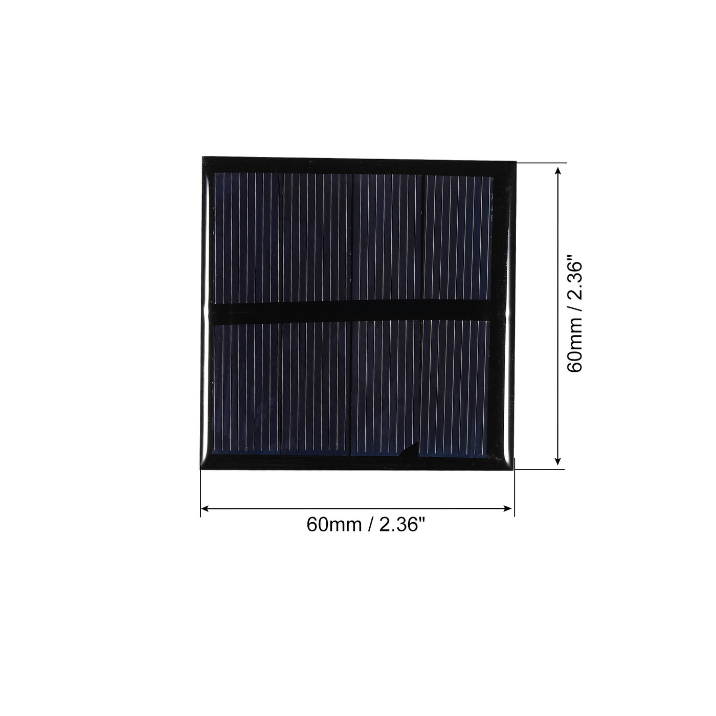 Harfington Mini Solar Panel Cell 2V 150mA 0.3W 60mm x 60mm for DIY Project Pack of 5