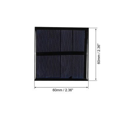 Harfington Mini Solar Panel Cell 2V 150mA 0.3W 60mm x 60mm for DIY Project Pack of 2