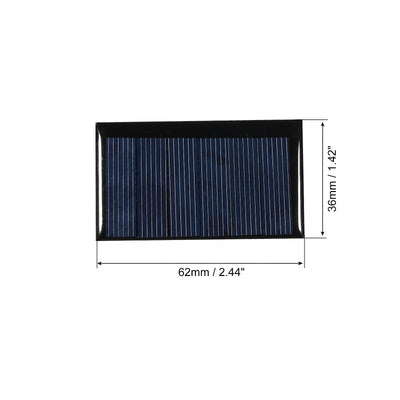 Harfington Mini Solar Panel Cell 3V 90mA 0.27W 62mm x 36mm for DIY Project Pack of 10