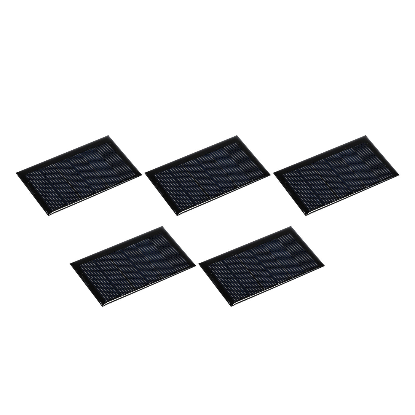 Harfington Mini Solar Panel Cell 3V 90mA 0.27W 62mm x 36mm for DIY Project Pack of 5