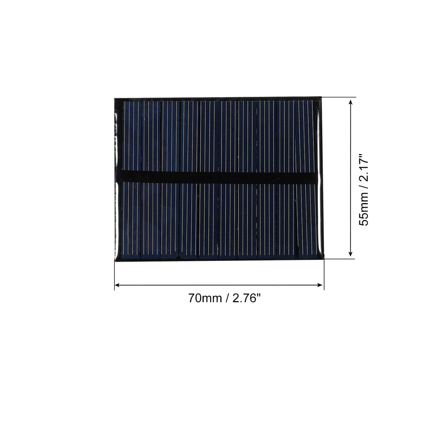 Harfington Mini Solar Panel Cell 5.5V 90mA 0.495W 70mm x 55mm for DIY Project Pack of 5