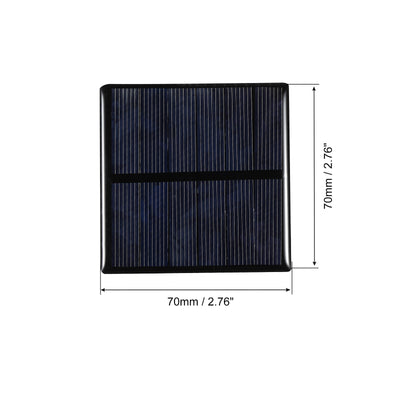 Harfington Mini Solar Panel Cell 3V 210mA 0.63W 70mm x 70mm for DIY Project Pack of 5