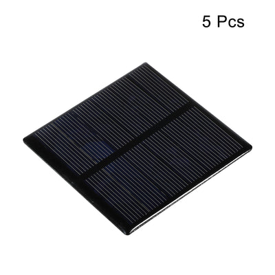 Harfington Mini Solar Panel Cell 3V 210mA 0.63W 70mm x 70mm for DIY Project Pack of 5