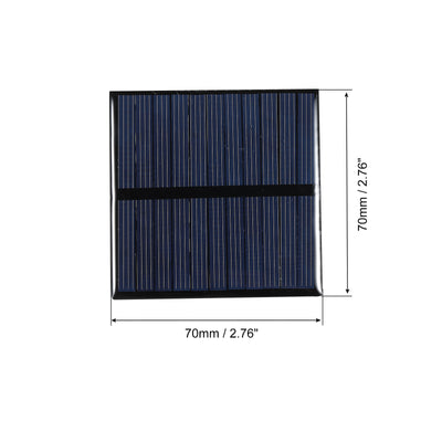 Harfington Mini Solar Panel Cell 5.5V 110mA 0.605W 70mm x 70mm for DIY Project Pack of 5