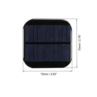 Harfington Mini Solar Panel Cell 5.5V 130mA 0.715W 72mm x 72mm for DIY Project Pack of 2