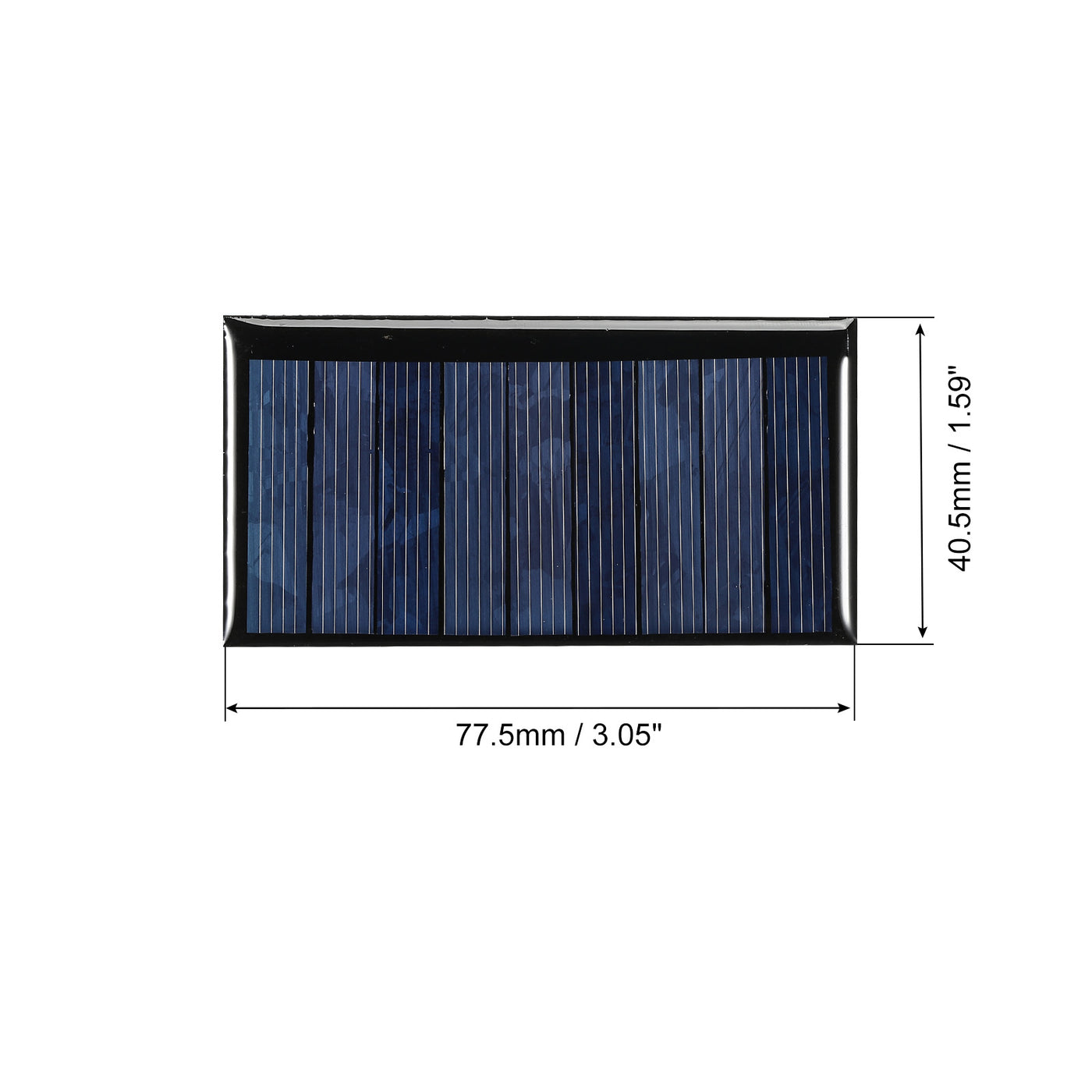 Harfington Mini Solar Panel Cell 4.5V 80mA 0.36W 77.5mm x 40.5mm for DIY Project Pack of 5