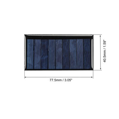 Harfington Mini Solar Panel Cell 4.5V 80mA 0.36W 77.5mm x 40.5mm for DIY Project Pack of 5