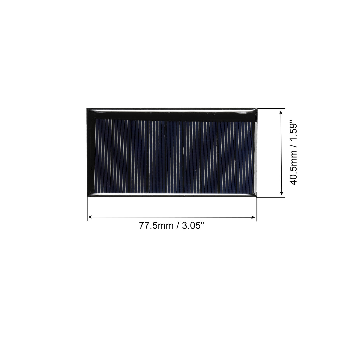 Harfington Mini Solar Panel Cell 4.5V 90mA 0.405W 77.5mmx40.5mm for DIY Project Pack of 10