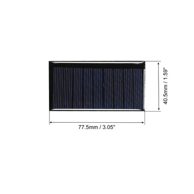 Harfington Mini Solar Panel Cell 4.5V 90mA 0.405W 77.5mmx40.5mm for DIY Project Pack of 10