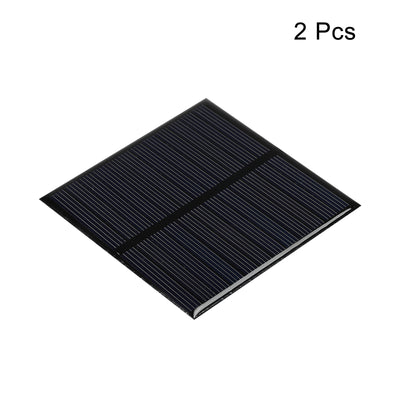 Harfington Mini Solar Panel Cell 6V 150mA 0.75W 80mm x 80mm for DIY Project Pack of 2