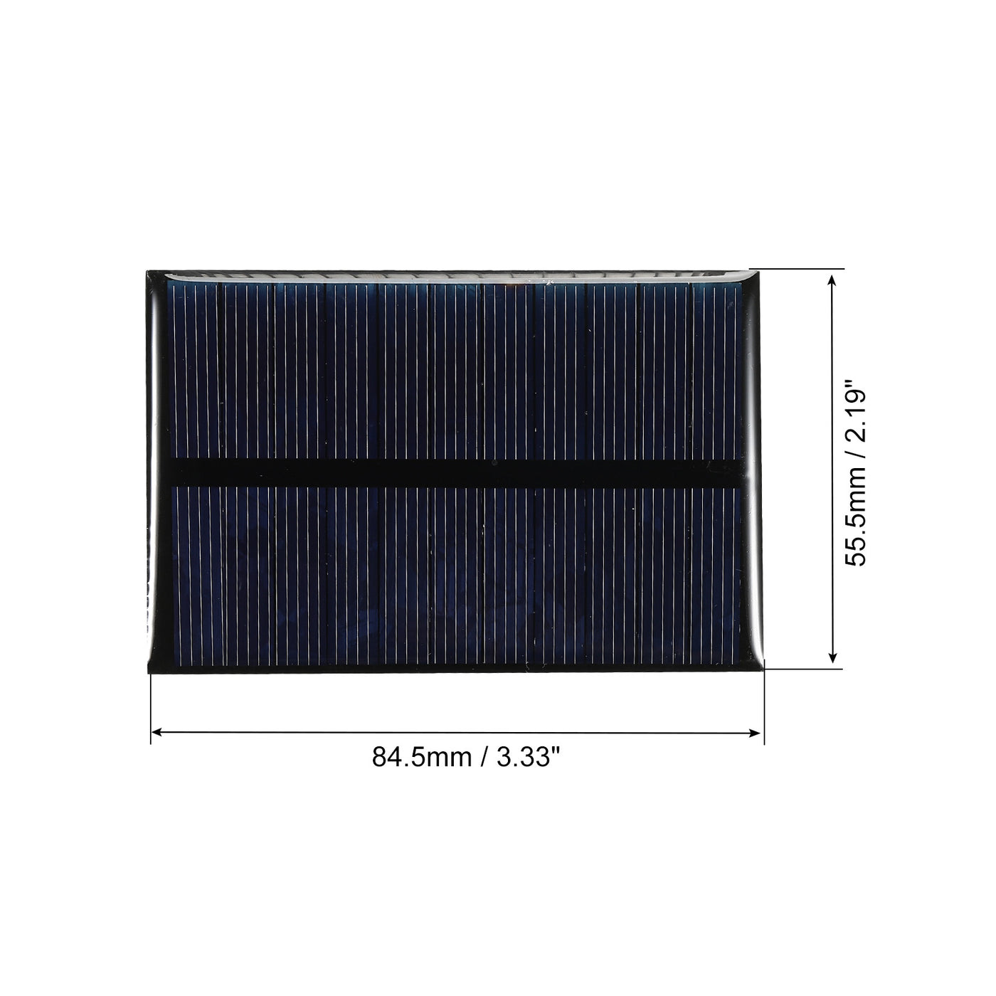 Harfington Mini Solar Panel Cell 5.5V 120mA 0.66W 84.5mm x 55.5mm for DIY Project Pack of 2