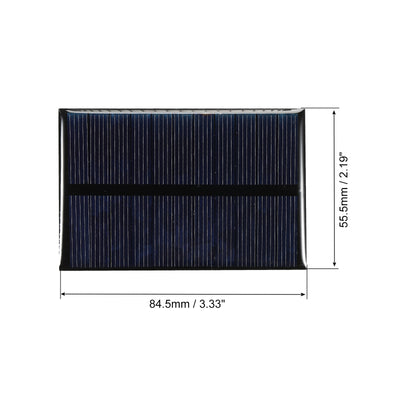 Harfington Mini Solar Panel Cell 5.5V 120mA 0.66W 84.5mm x 55.5mm for DIY Project Pack of 1