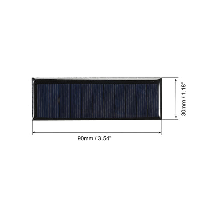 Harfington Mini Solar Panel Cell 5.5V 70mA 0.385W 90mm x 30mm for DIY Project Pack of 5