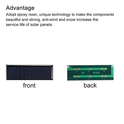 Harfington Mini Solar Panel Cell 5.5V 70mA 0.385W 90mm x 30mm for DIY Project Pack of 5