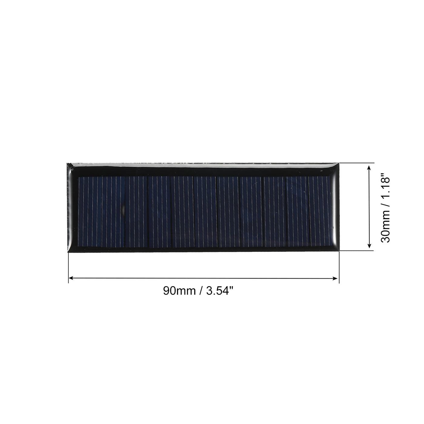 Harfington Mini Solar Panel Cell 5.5V 70mA 0.385W 90mm x 30mm for DIY Project Pack of 2