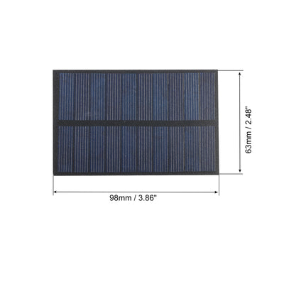 Harfington Mini Solar Panel Cell 5V 175mA 0.875W 98mm x 63mm for DIY Project Pack of 2