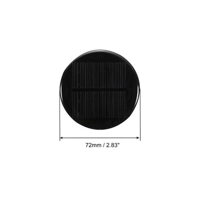 Harfington Mini Solar Panel Cell 4V 130mA 0.52W 72mm for DIY Project Pack of 2