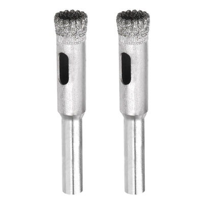 Harfington 8mm Serrated Hollow Core Diamond Drill Bits Hole Saw for Glass Tile Stone 2pcs