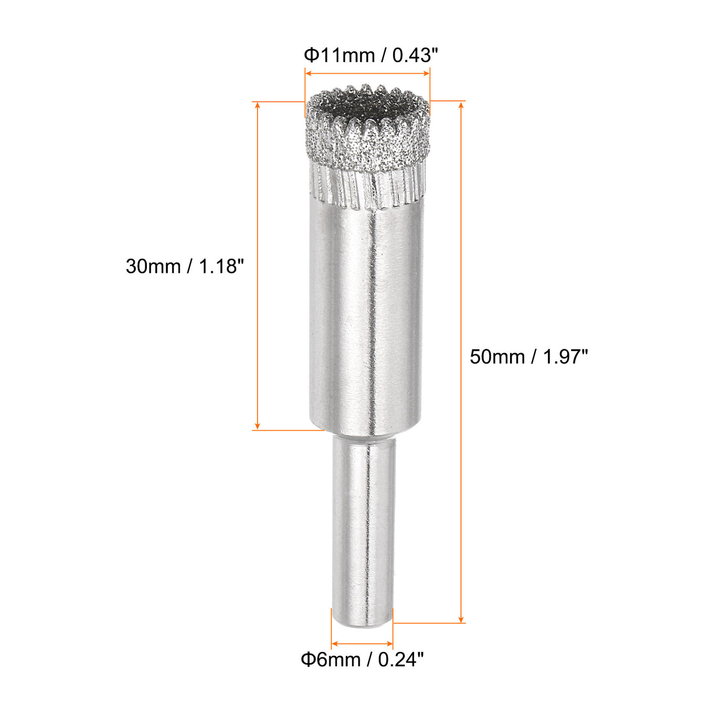 Harfington 2Stk Diamant Bohrer 11mm Gezahnte Lochsäge mit Hohlraum für Glas Keramik Steine