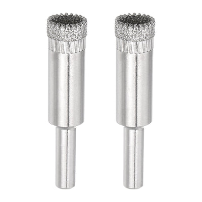 Harfington 11mm Serrated Hollow Core Diamond Drill Bits Hole Saw for Glass Tile Stone 2pcs