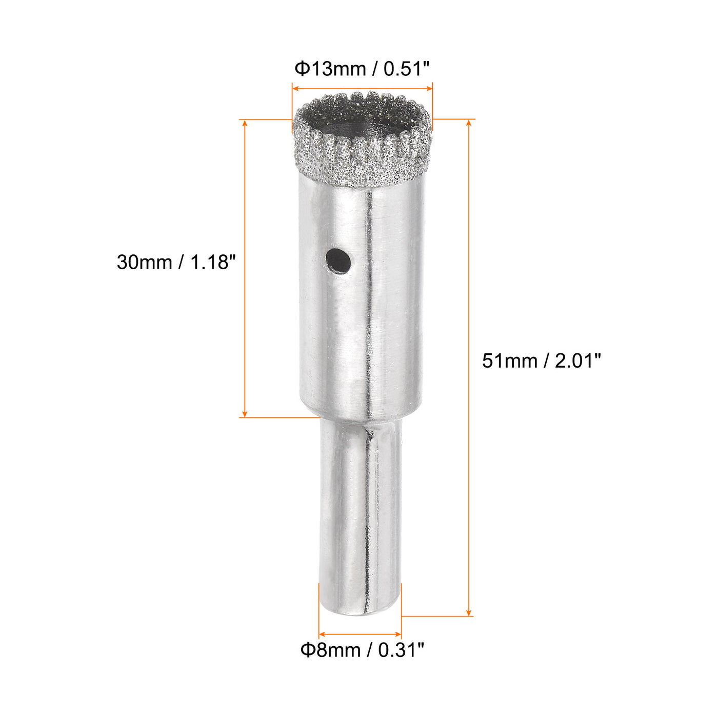 Harfington 13mm Serrated Hollow Core Diamond Drill Bits Hole Saw for Glass Tile Stone