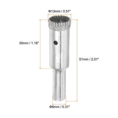 Harfington 13mm Serrated Hollow Core Diamond Drill Bits Hole Saw for Glass Tile Stone