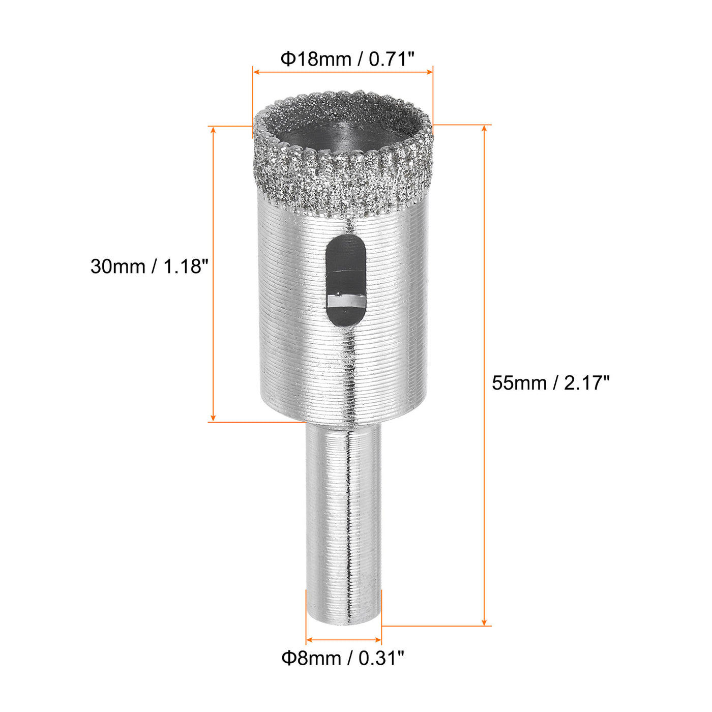 Harfington 2Stk Diamant Bohrer 18mm Gezahnte Lochsäge mit Hohlraum für Glas Keramik Steine