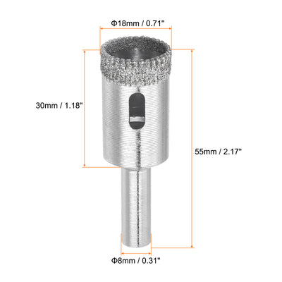 Harfington 2Stk Diamant Bohrer 18mm Gezahnte Lochsäge mit Hohlraum für Glas Keramik Steine