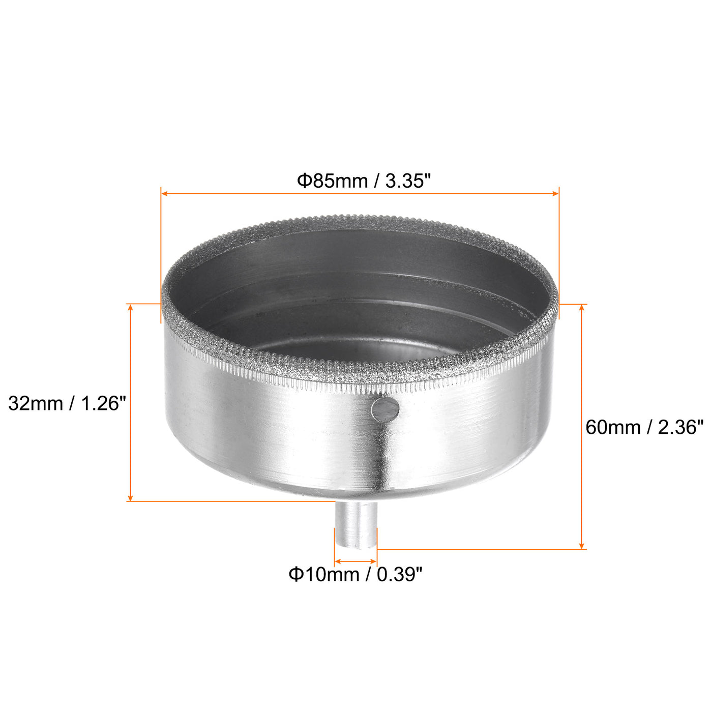 Harfington 85mm Serrated Hollow Core Diamond Drill Bits Hole Saw for Glass Tile Stone