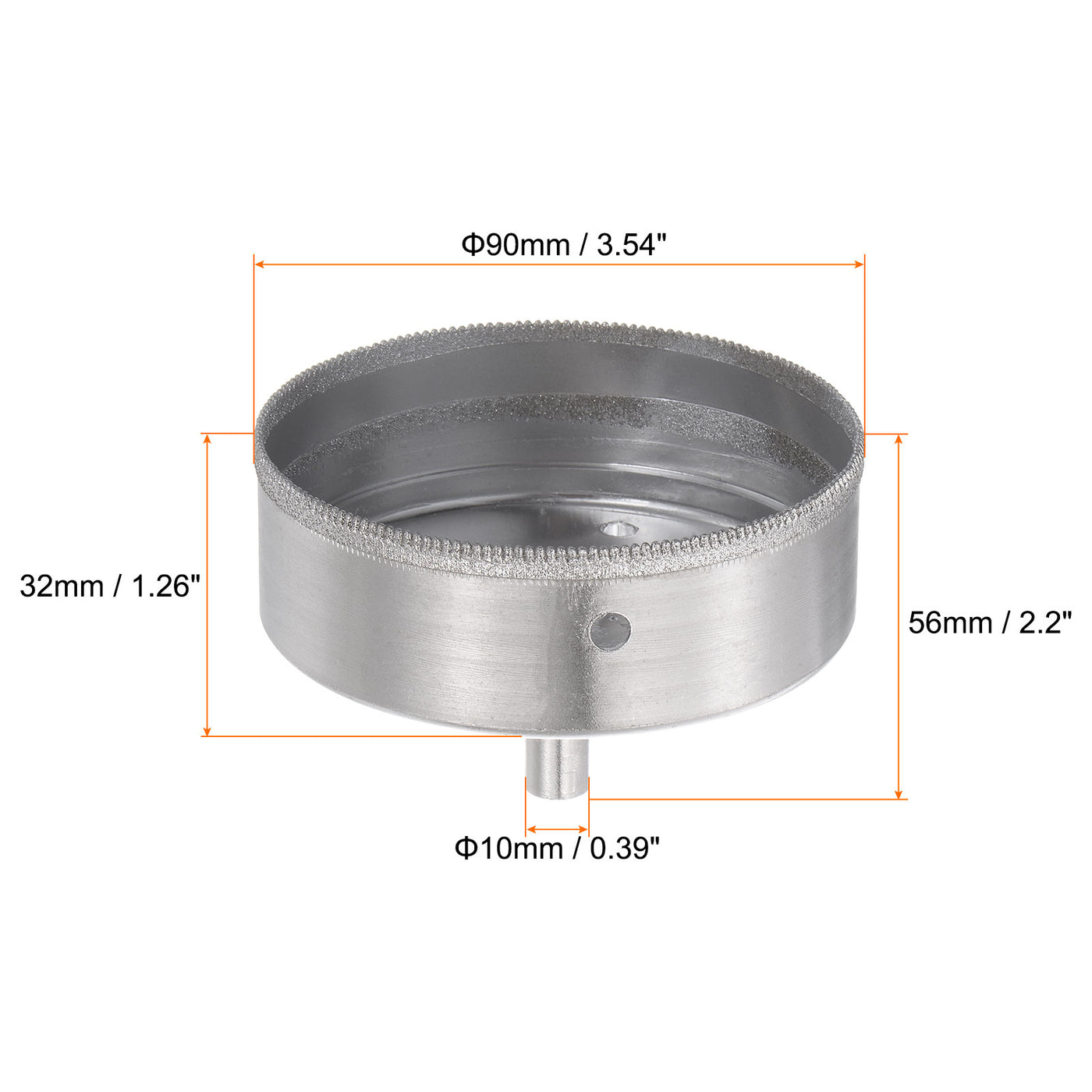 Harfington 1Stk Diamant Bohrer 90mm Gezahnte Lochsäge mit Hohlraum für Glas Keramik Steine