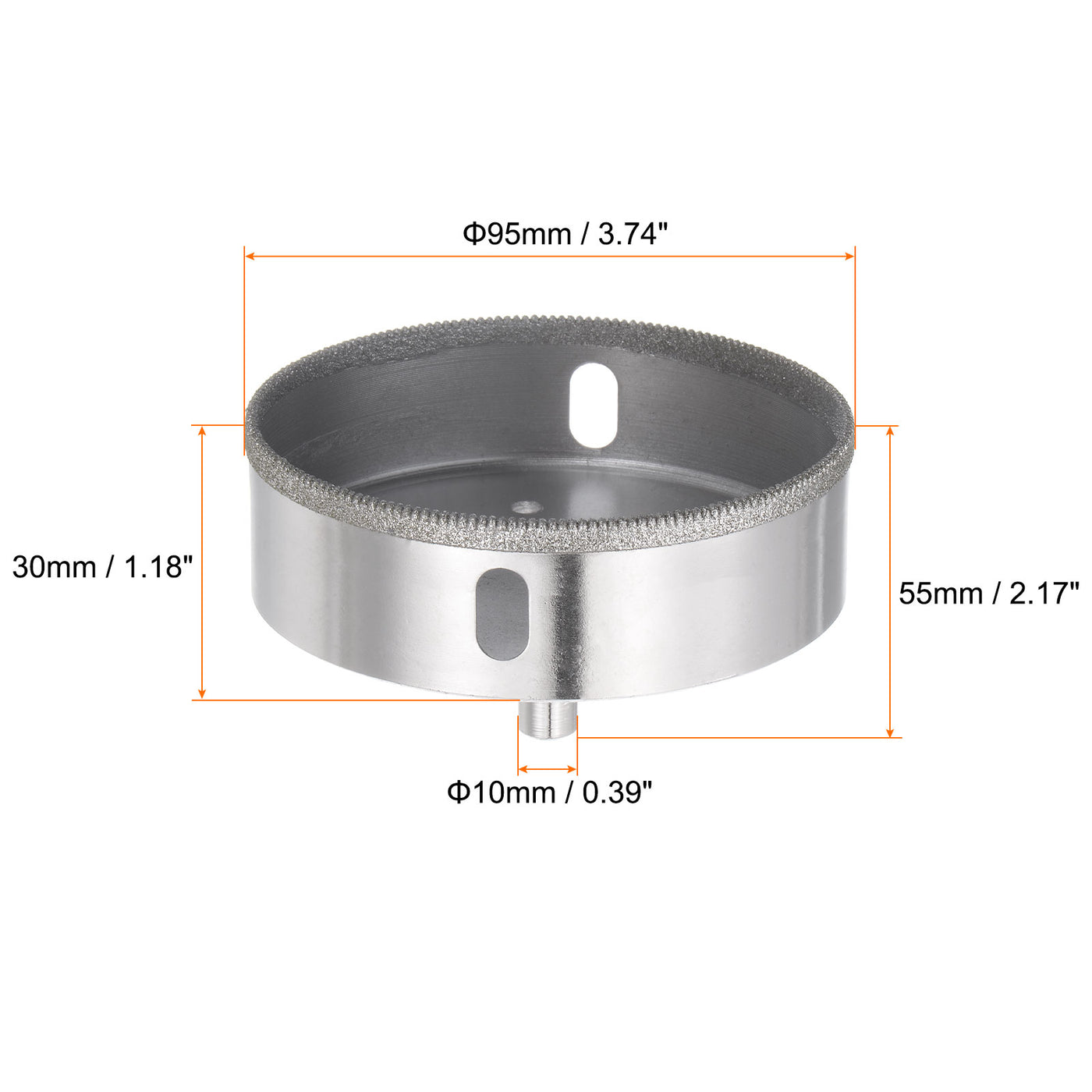 Harfington 1Stk Diamant Bohrer 95mm Gezahnte Lochsäge mit Hohlraum für Glas Keramik Steine