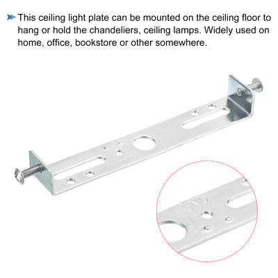 Harfington Ceiling Light Plate Kit 115x20x15mm Lighting Fixture Mounting Bracket for Home Office Chandelier, 4 Set