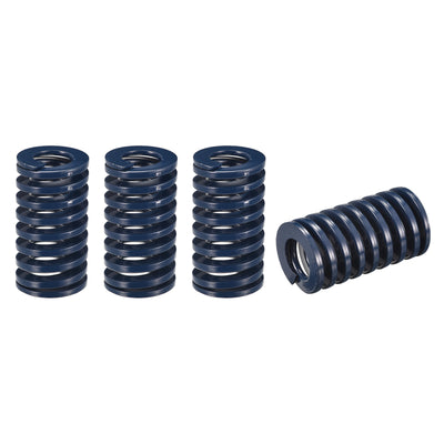 uxcell Uxcell Die Spring, 4pcs 25mm OD 40mm Long Spiral Stamping Light Load Compression, Blue