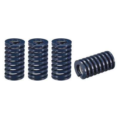 uxcell Uxcell Die Spring, 4pcs 25mm OD 45mm Long Spiral Stamping Light Load Compression, Blue