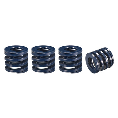 uxcell Uxcell Die Spring, 4pcs 27mm OD 30mm Long Spiral Stamping Light Load Compression, Blue