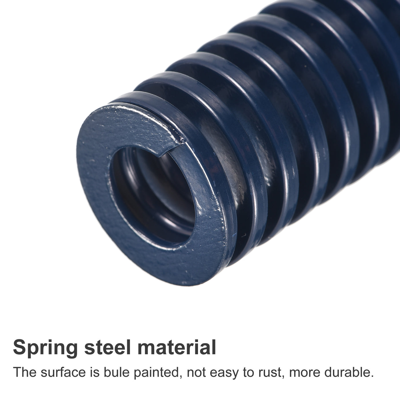 uxcell Uxcell Die Spring, 1pcs 27mm OD 60mm Long Spiral Stamping Light Load Compression, Blue