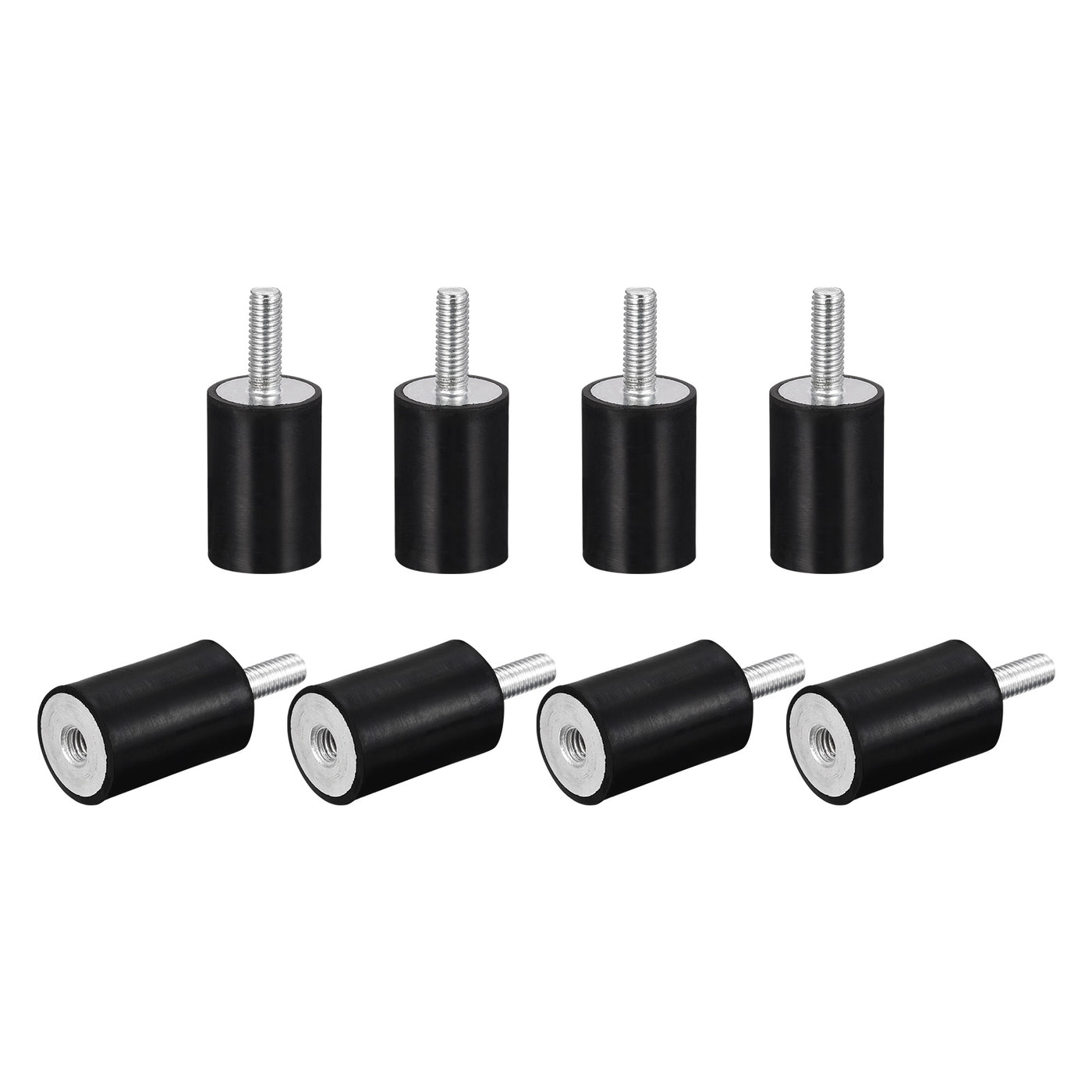 uxcell Uxcell 8 Stück Gummi Halterungen M6 Stecker / Buchse Schwingungsisolator Stoßdämpfer für Garage Motor Luftkompressor Auto Boot Bobbins D20mmxH30mm