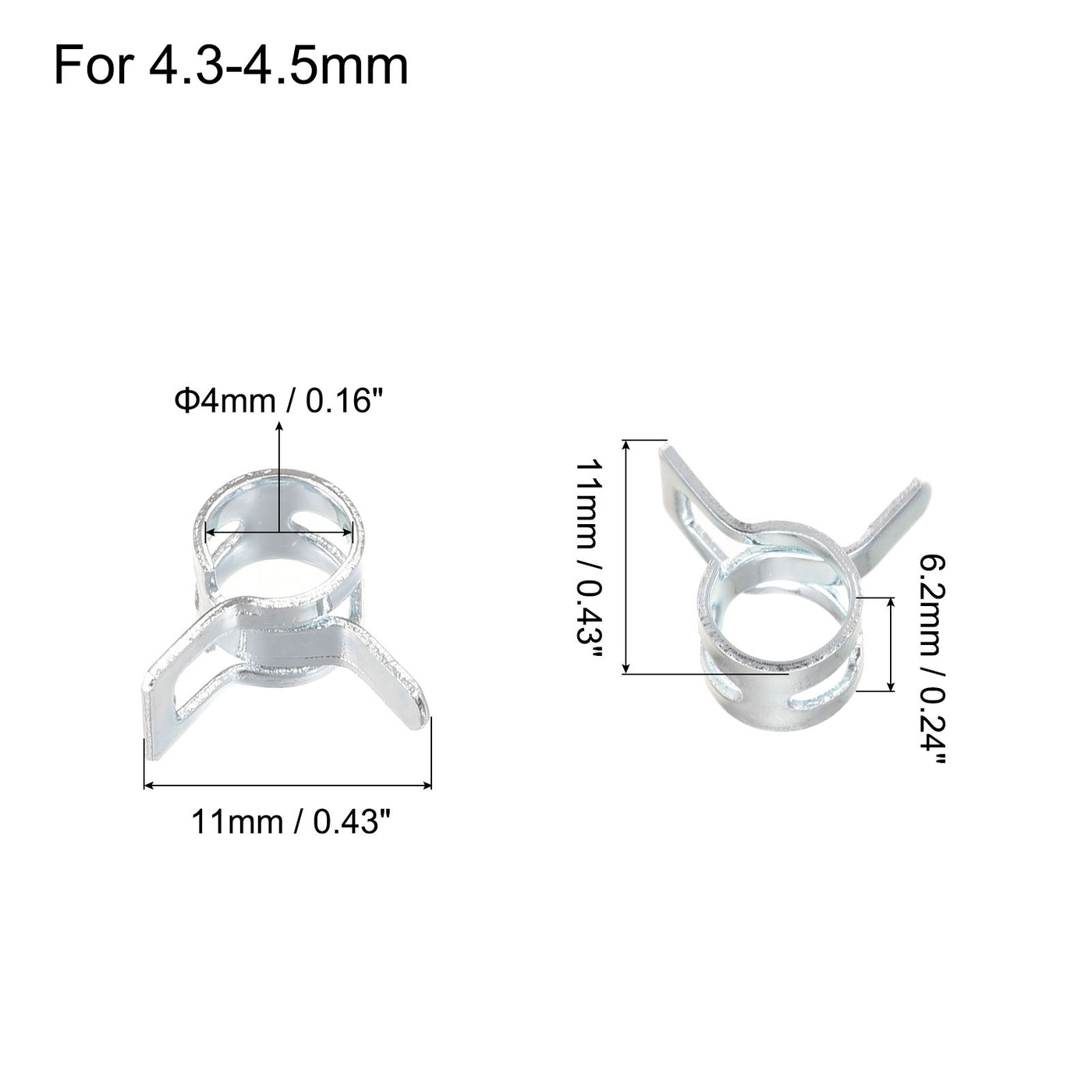 Harfington Spring Band Type Action Fuel/Silicone Vacuum Hose Pipe Clamp Low Pressure Air Clips Clamps