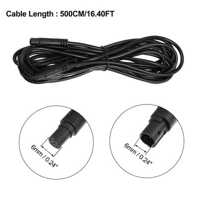 Harfington 6 Pin 16.40ft 500cm Backup Camera Extension Cable Dash Camera Cord Wires Car Rear View Camera