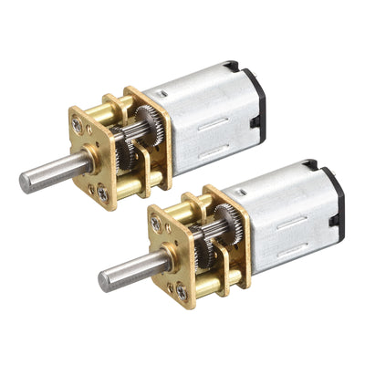 Harfington Micro Speed Reduction Gear Motor, DC 6V 250RPM with Full Metal Gearbox Pack of 2