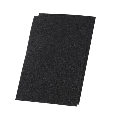 Harfington Glitter EVA Foam Sheets Soft Paper Non-Adhesive 11.8 x 7.8 Inch Black Pack of 2