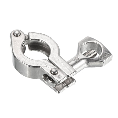 Harfington 0.75" Vacuum Clamp, 1 Pack 201Stainless Steel Hose Clamp with Nut, Silver