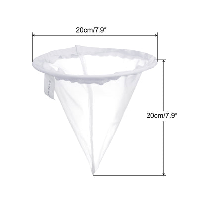 Harfington Uxcell 40 Mesh Paint Filter Bag 7.9" Dia Cone Shape Nylon Strainer for Filtering