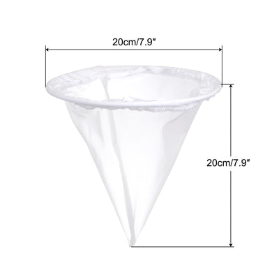 Harfington Uxcell 60 Mesh Paint Filter Bag 7.9" Dia Cone Shape Nylon Strainer for Filtering