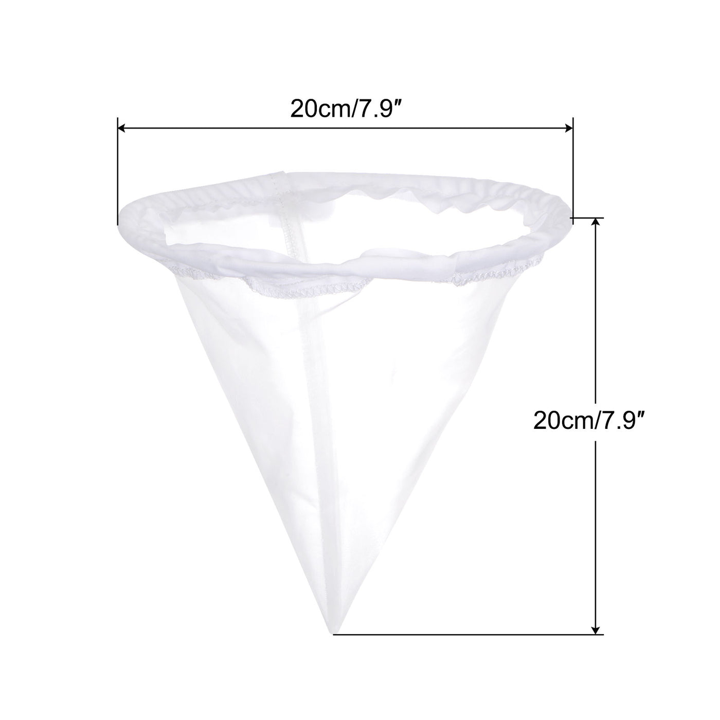 uxcell Uxcell 80 Mesh Paint Filter Bag 7.9" Dia Cone Shape Nylon Strainer for Filtering