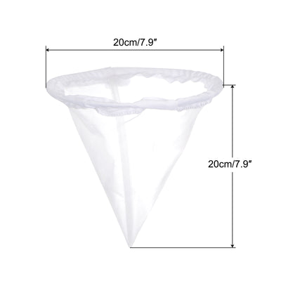 Harfington Uxcell 80 Mesh Paint Filter Bag 7.9" Dia Cone Shape Nylon Strainer for Filtering