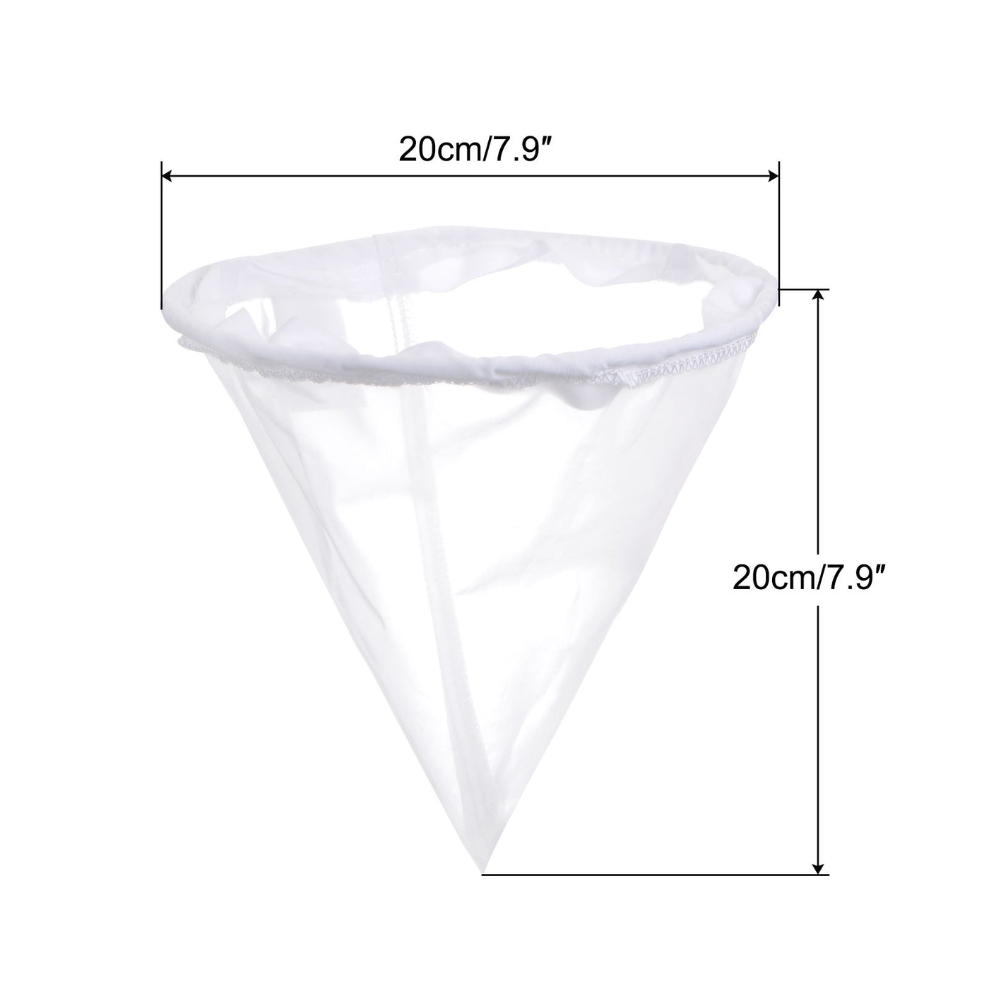 uxcell Uxcell 100 Mesh Paint Filter Bag 7.9" Dia Cone Shape Nylon Strainer for Filtering