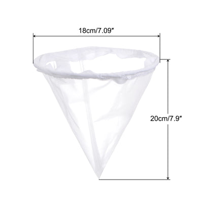 Harfington Uxcell 100 Mesh Paint Filter Bag 7" Dia Cone Shape Nylon Strainer for Filtering