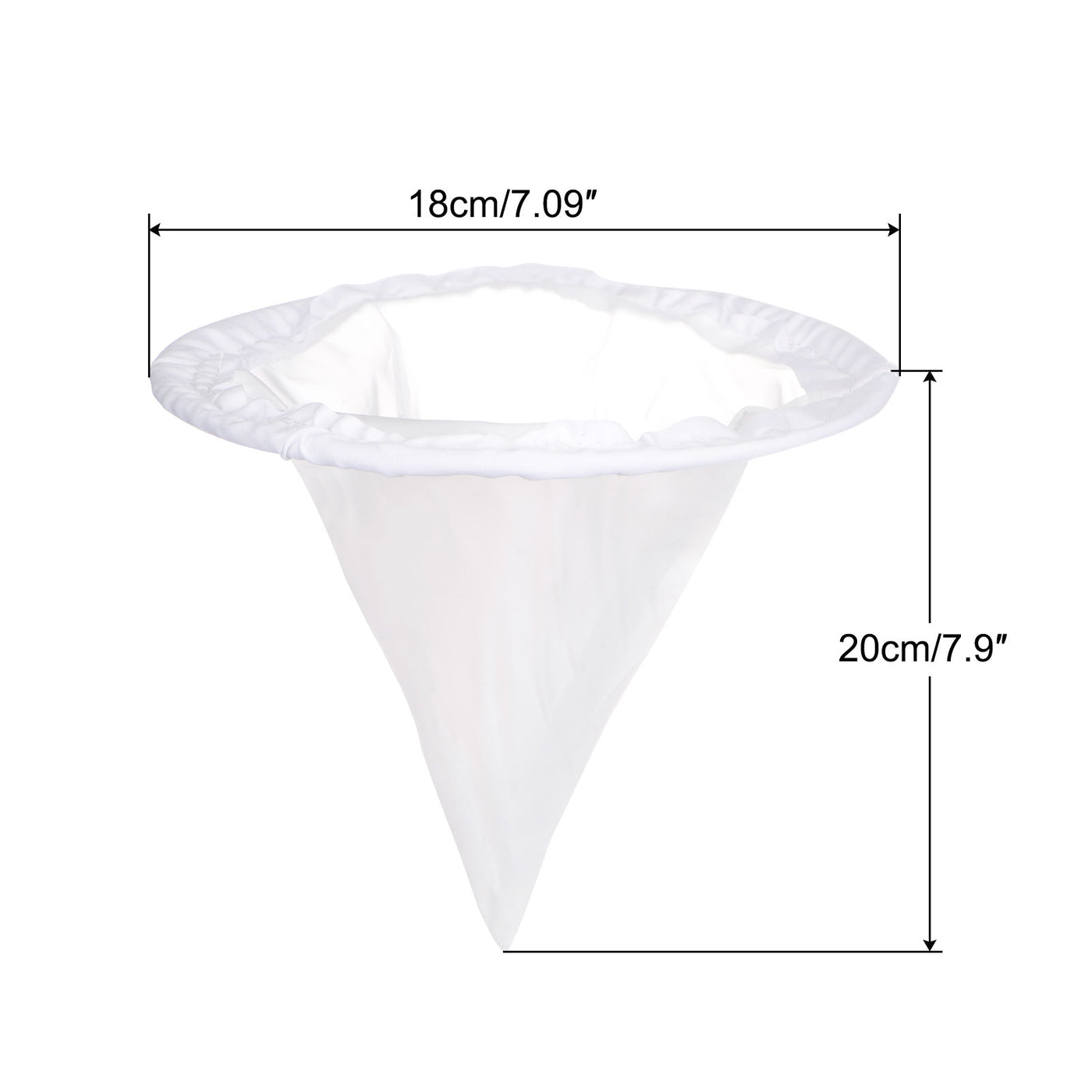 uxcell Uxcell 200 Mesh Paint Filter Bag 7" Dia Cone Shape Nylon Strainer for Filtering