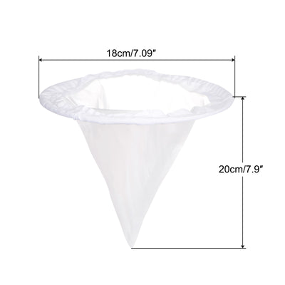 Harfington Uxcell 200 Mesh Paint Filter Bag 7" Dia Cone Shape Nylon Strainer for Filtering